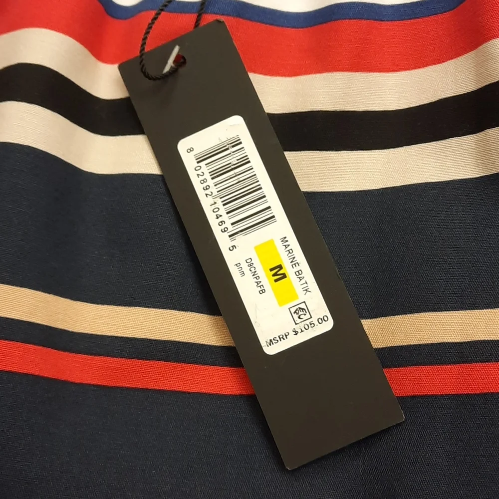 NWT, Donna Karan Marine Batik Stripe Skirt